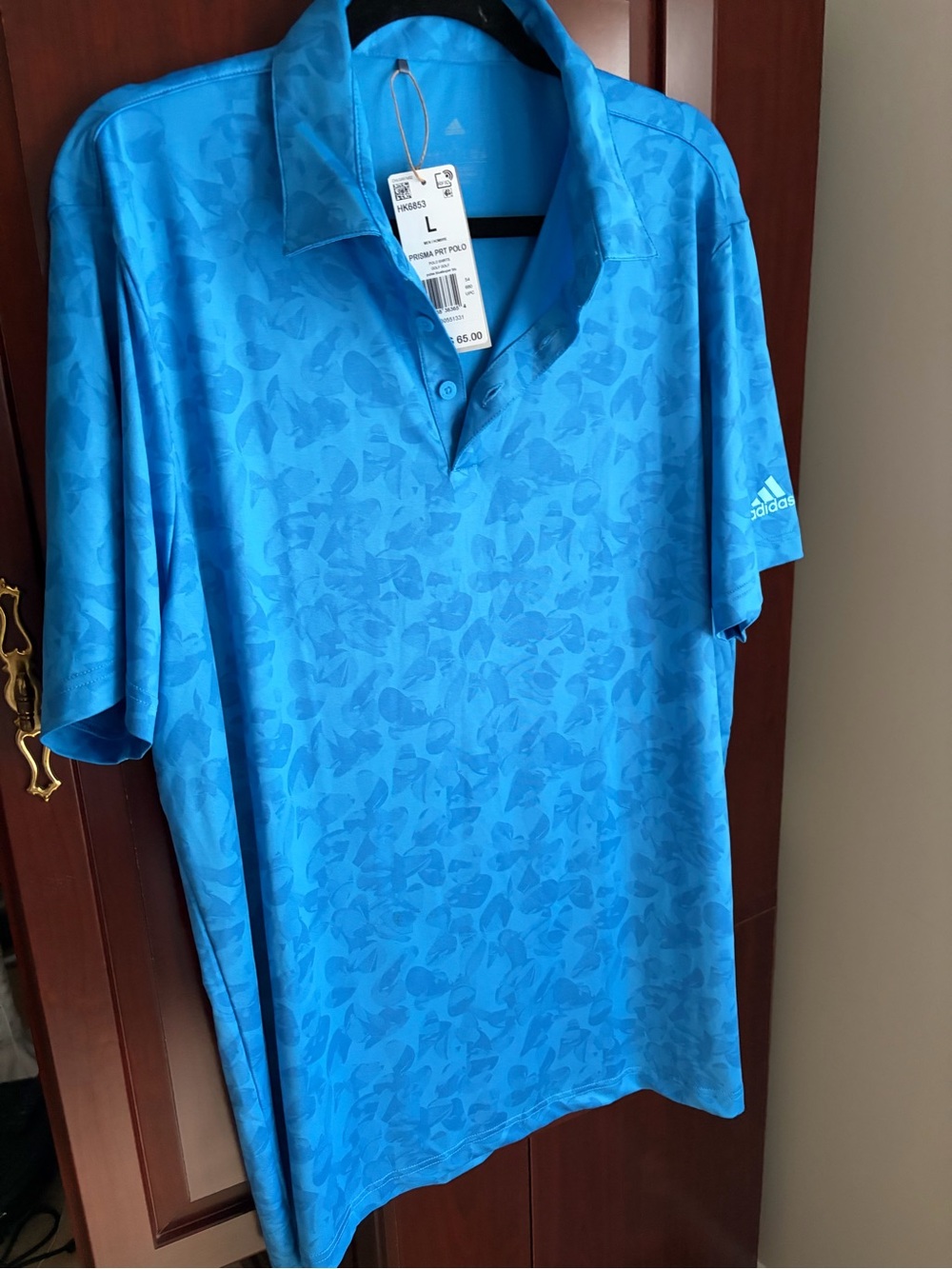 adidas Men’s Bright Blue Short-Sleeve Polo